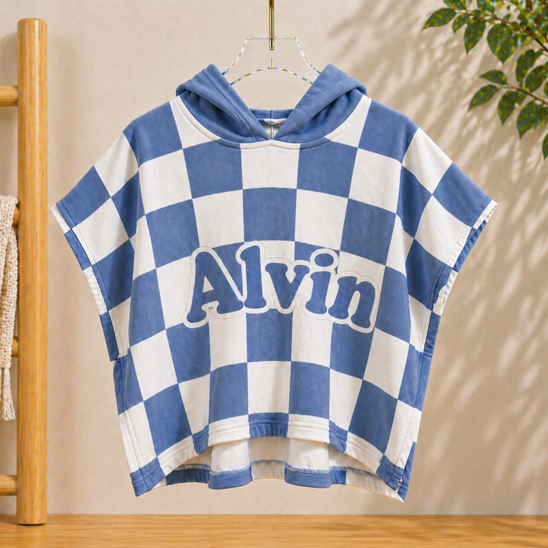 Personifierad Badkappa med Huva – Namn Broderat | Simning More For Mini