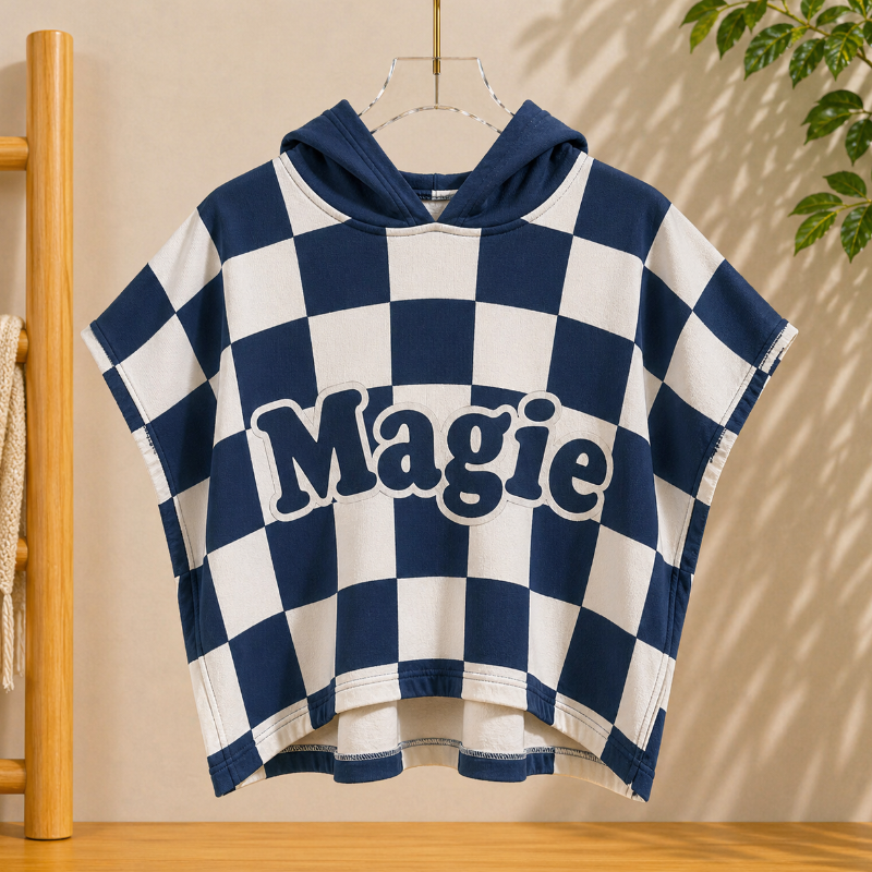 Personifierad Badkappa med Huva – Namn Broderat | Simning More For Mini