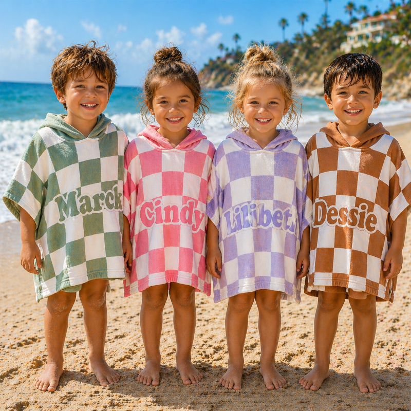 Personifierad Badkappa med Huva – Namn Broderat | Simning More For Mini