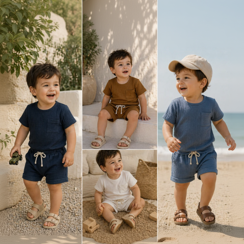 Baby Sommar Outfit – Luftigt 2-Delars Klädesset | 3 mån – 3 år More For Mini