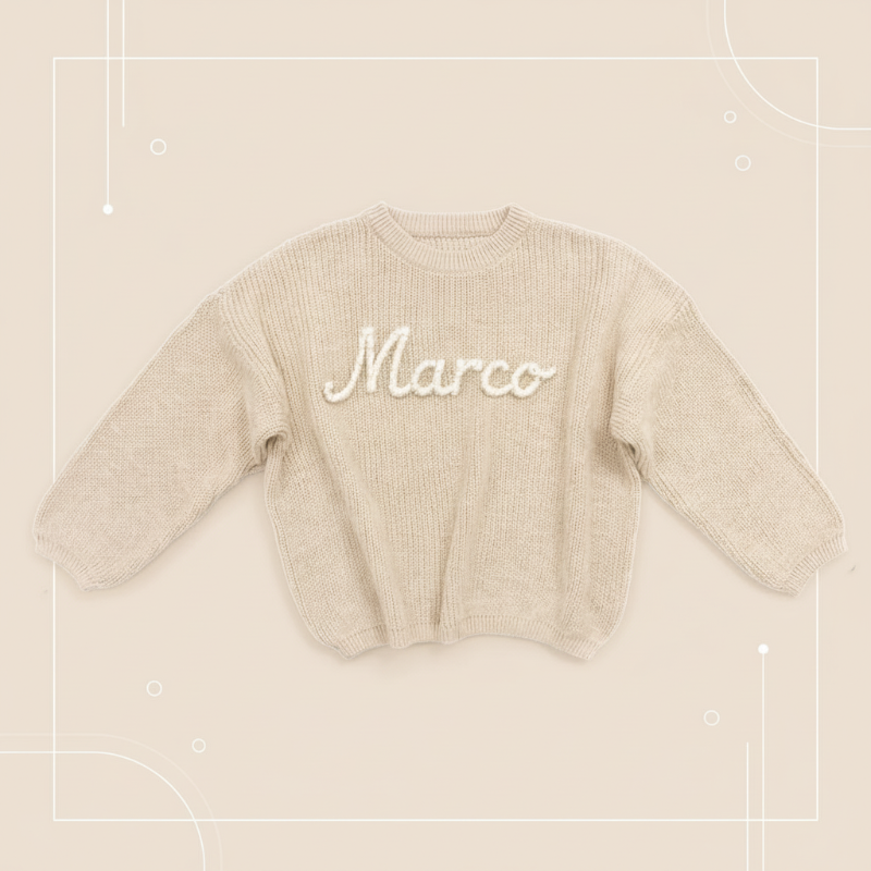Personifierad Babytröja med Namn – Broderad & Mjuk | 0-5 år More For Mini