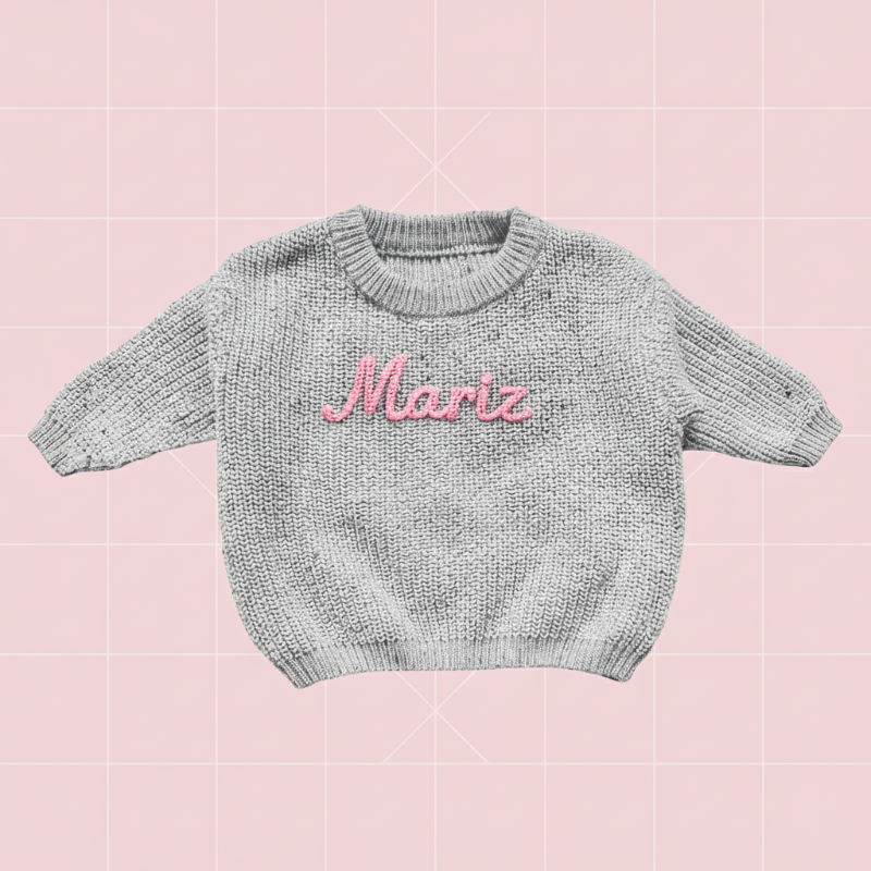 Personifierad Babytröja med Namn – Broderad & Mjuk | 0-5 år More For Mini