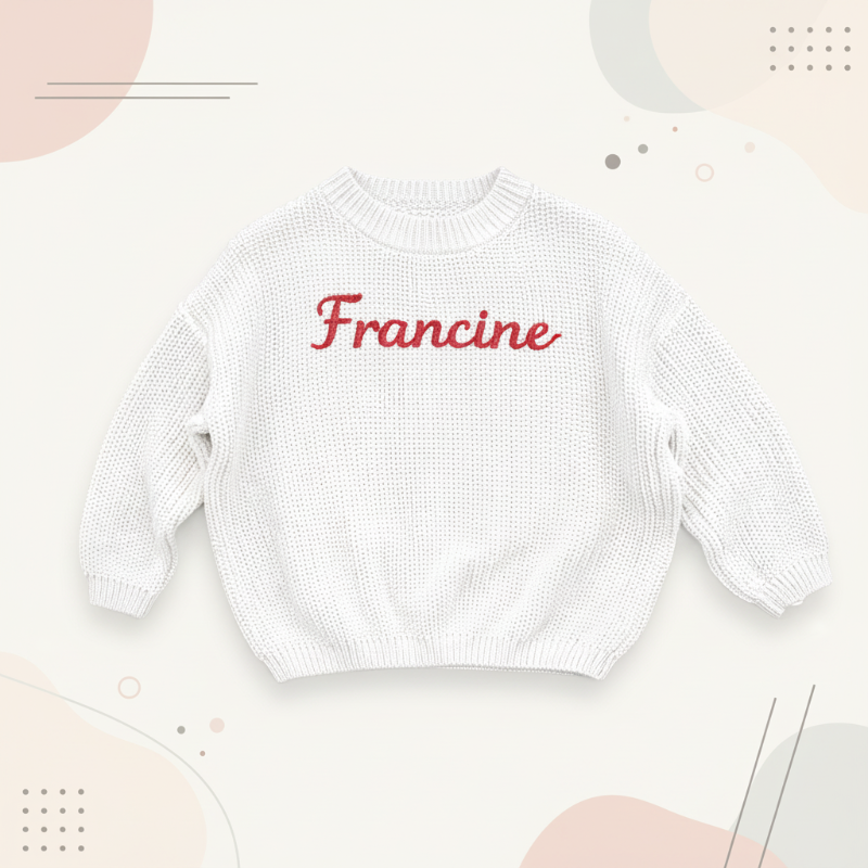 Personifierad Babytröja med Namn – Broderad & Mjuk | 0-5 år More For Mini