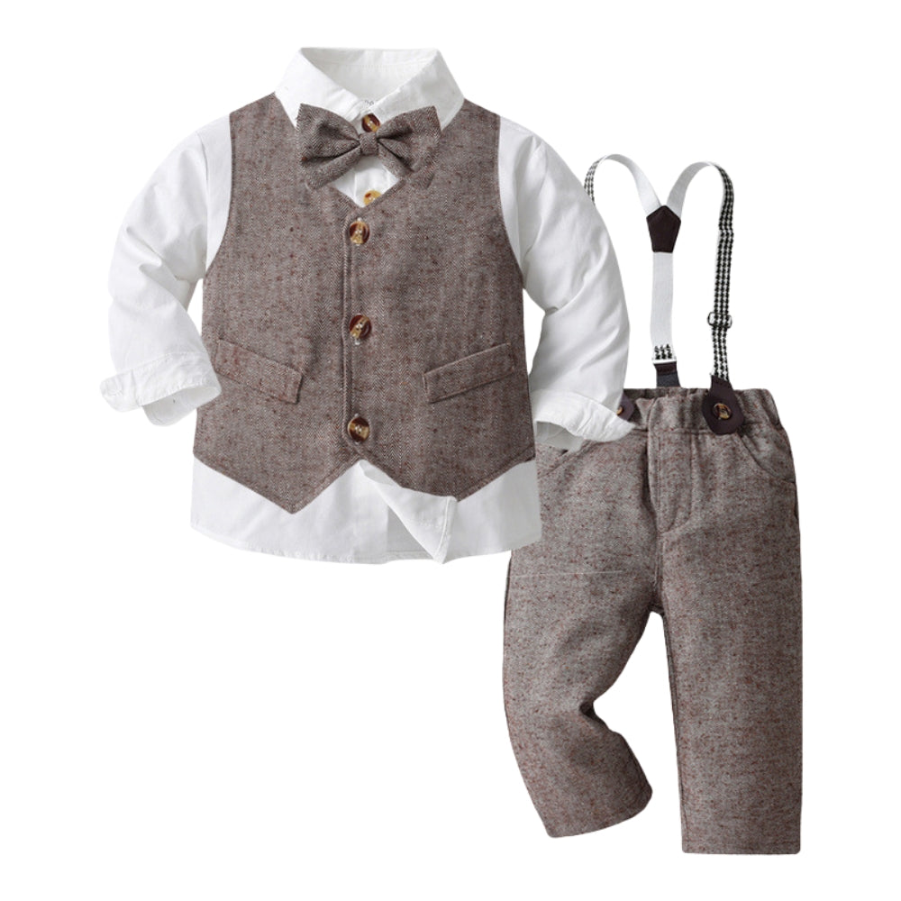 Barn Festoutfit Set Väst och Fluga – Småbarn 6M-6År More For Mini
