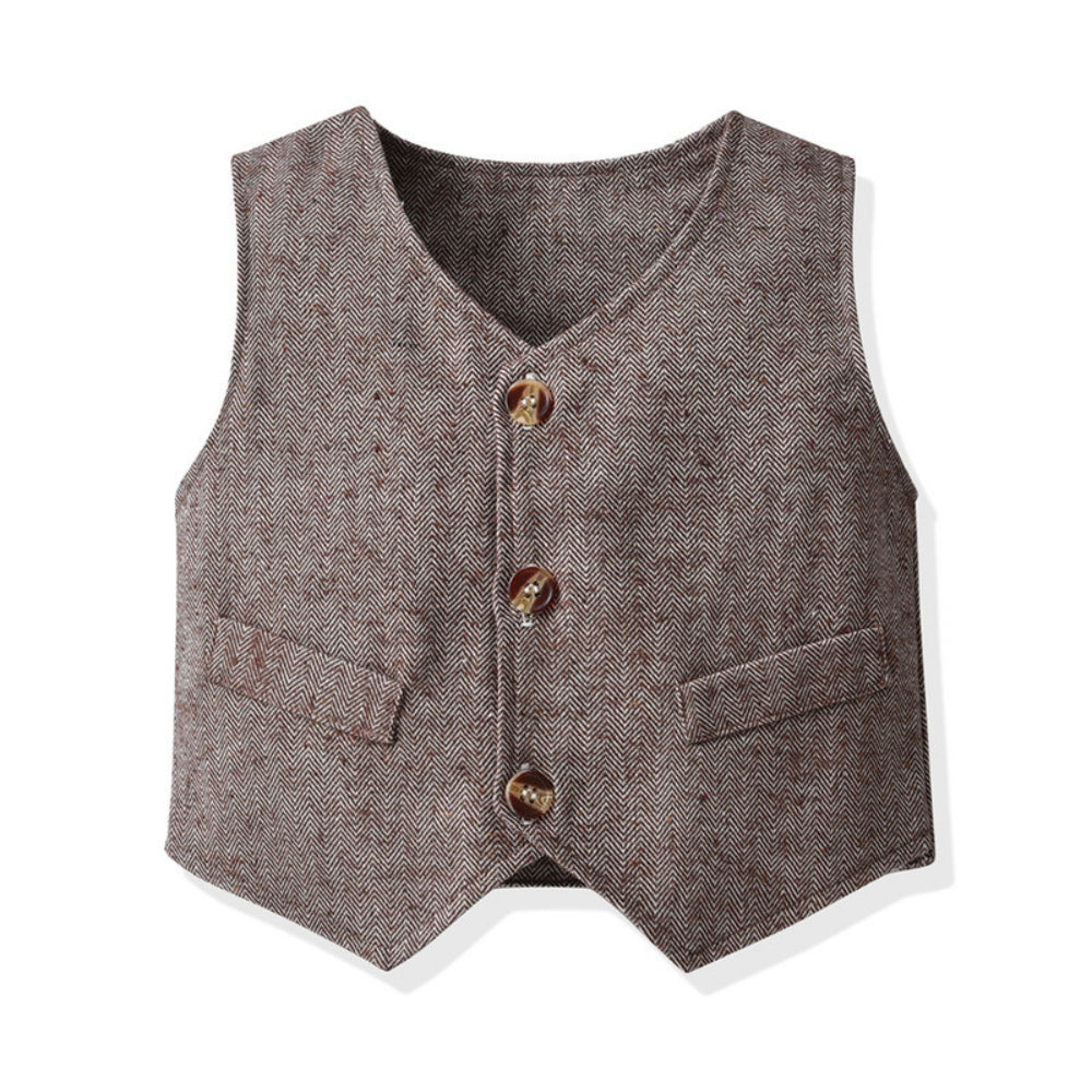 Barn Festoutfit Set Väst och Fluga – Småbarn 6M-6År More For Mini