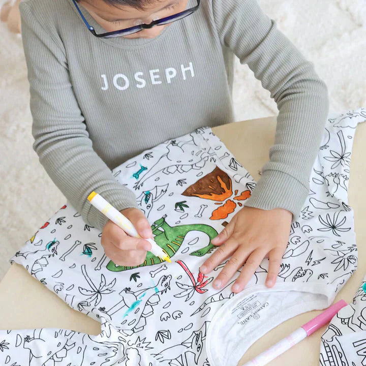 Kreativt Pyjamasfärgningsset för Barn – Designa och Personalisera din Egen Nattdräktsoutfit! More For Mini