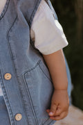 Ärmlöst Baby Denim Set – Sommar Koordinerat Set för Småbarn (0–4 år) | Mjukt & Andningsbart Bomull More For Mini