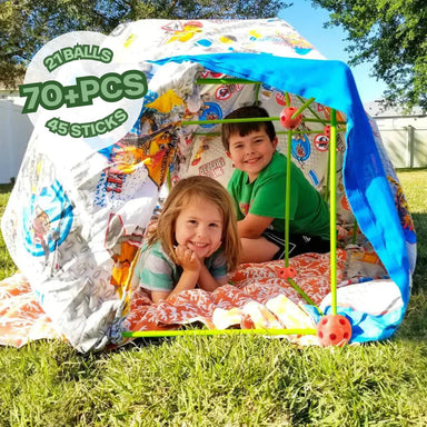 Byggsats för Barn för Fort och Tält – Kreativ Leksak för Inomhus & Utomhus | Från 4 år More For Mini