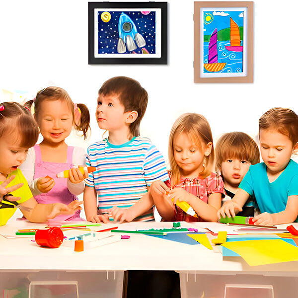 Stevig Kunstframe voor Kinderen | Bewaar & Toon Creatieve Kunstwerken | Duurzaam Houten Fotolijst More For Mini