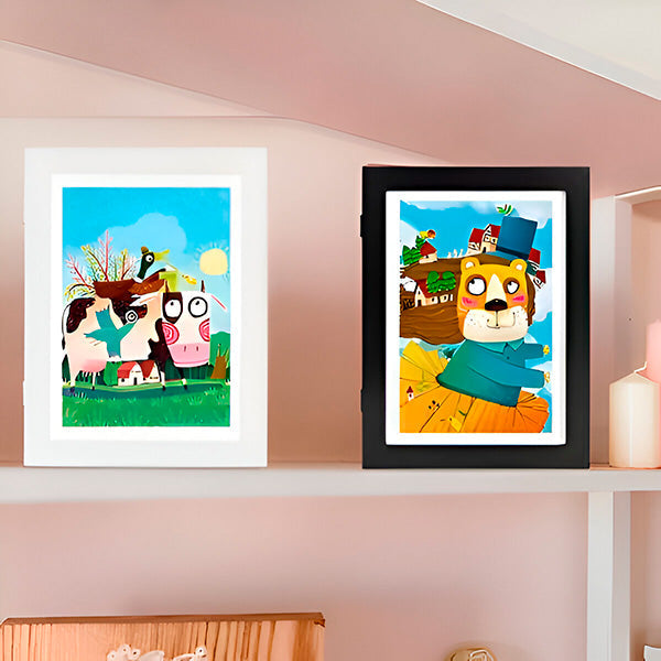 Stevig Kunstframe voor Kinderen | Bewaar & Toon Creatieve Kunstwerken | Duurzaam Houten Fotolijst More For Mini