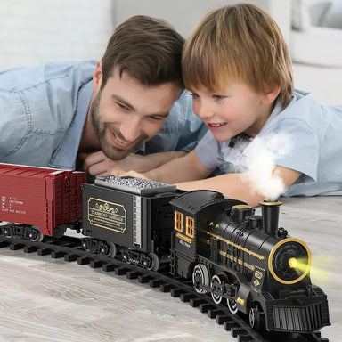 Ångtåg Leksaksset för Barn – Klassisk Järnvägsbana med Lok och Vagnar – RailRover från KinderKraft More For Mini