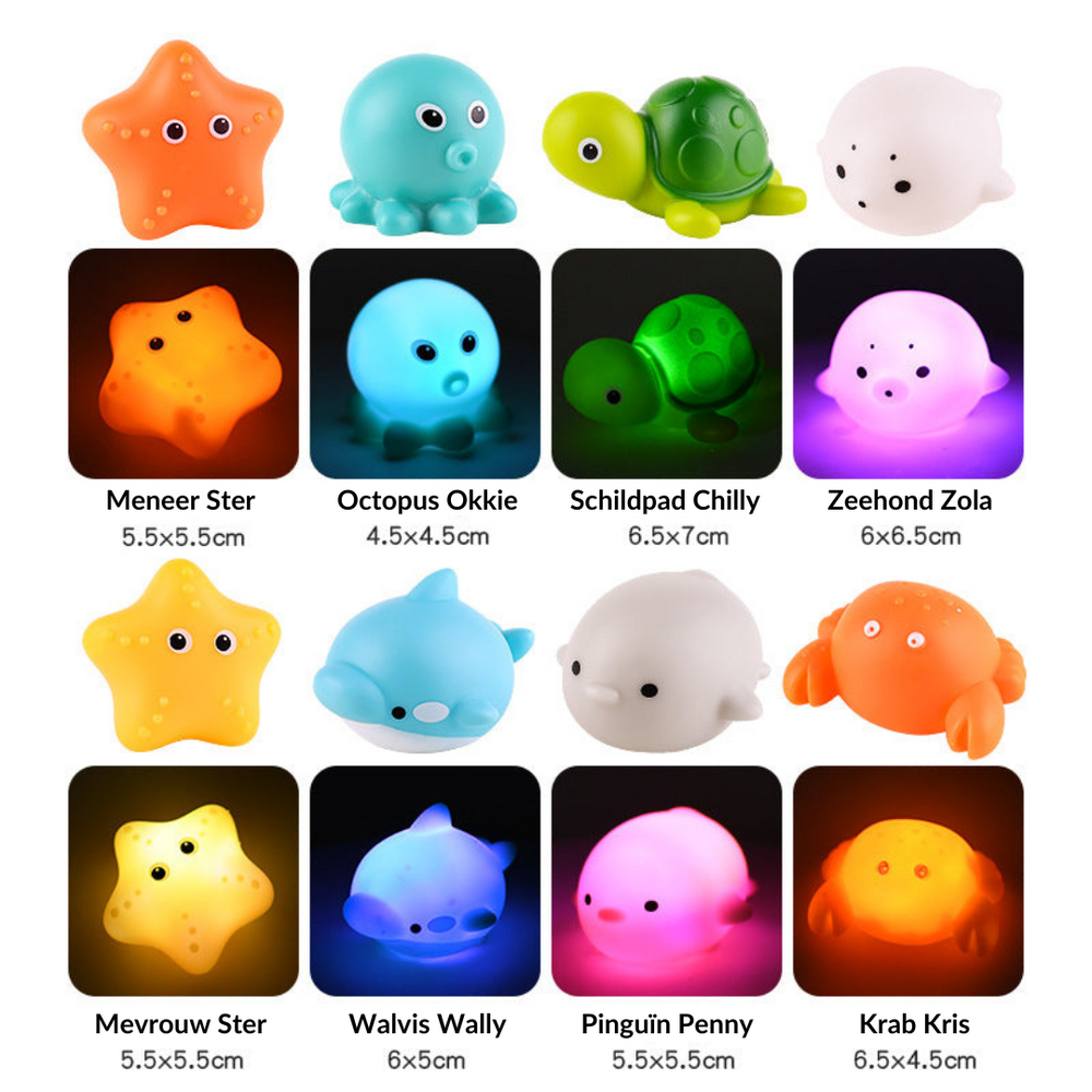 Lichtgevend Badspeelgoed voor Kinderen – Veilig, Interactief & Leuk vanaf 3 Jaar More For Mini