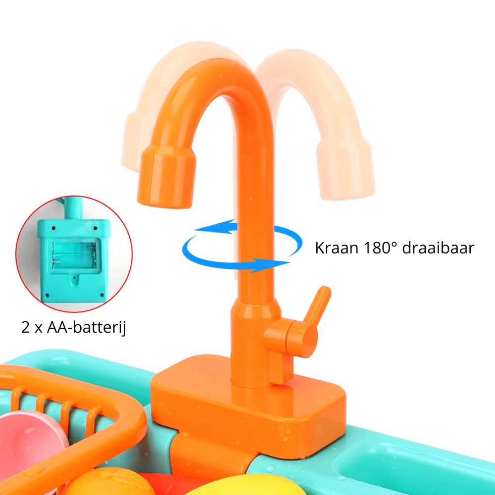 AquaPlay Avloppsränna med Strömmande Vattenkran – Pedagogisk Leksak för Barn, Lärorik och Rolig More For Mini