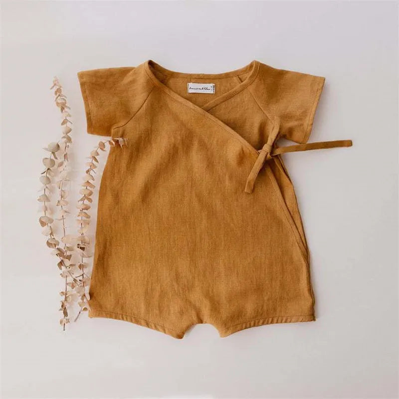 Linnen Baby Romper Zomer – Ademend & Comfortabel | Unisex Baby Kleding More For Mini