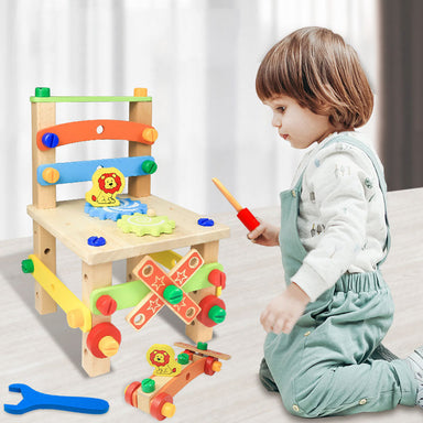 Montessori Träbyggstol – Pedagogiskt Leksak för Småbarn | MiniMaker Arbetsstol More For Mini