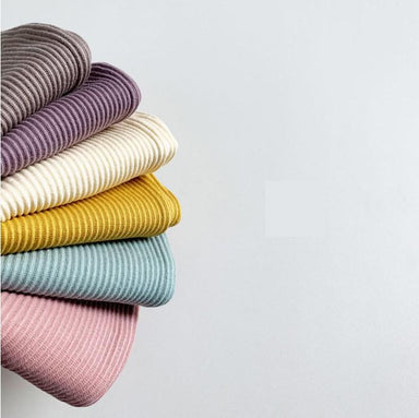 Legging met Ribbels - Meisjes, Beige/Bruin/Blauw/Roze/Geel, Katoen, Maat 0-2 Jaar-More For Mini