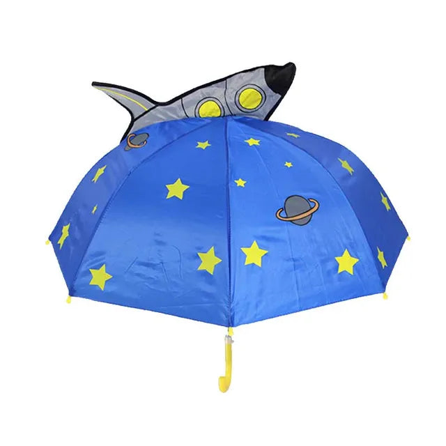 Kinderparaplu met Cartoons – Wit/Zwart/Roze/Geel/Blauw/Rood, Vrolijk, Lichtgewicht, Waterdicht en Veilig-More For Mini