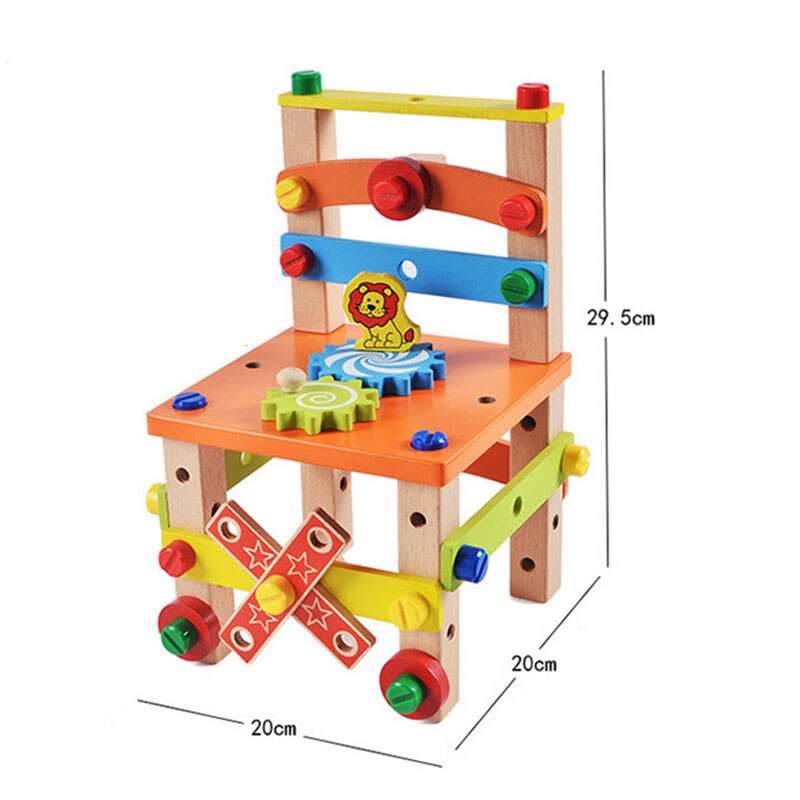 Montessori Träbyggstol – Pedagogiskt Leksak för Småbarn | MiniMaker Arbetsstol More For Mini