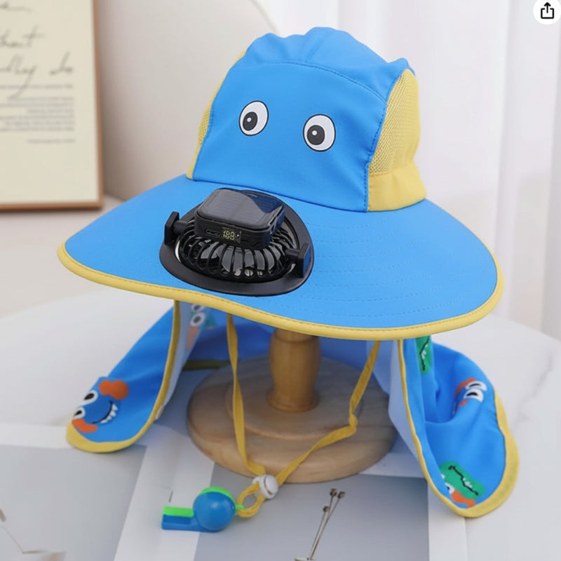 Sommarhatt för barn med fläkt – Solskydd & svalka, USB och solenergi Lilla Lycka
