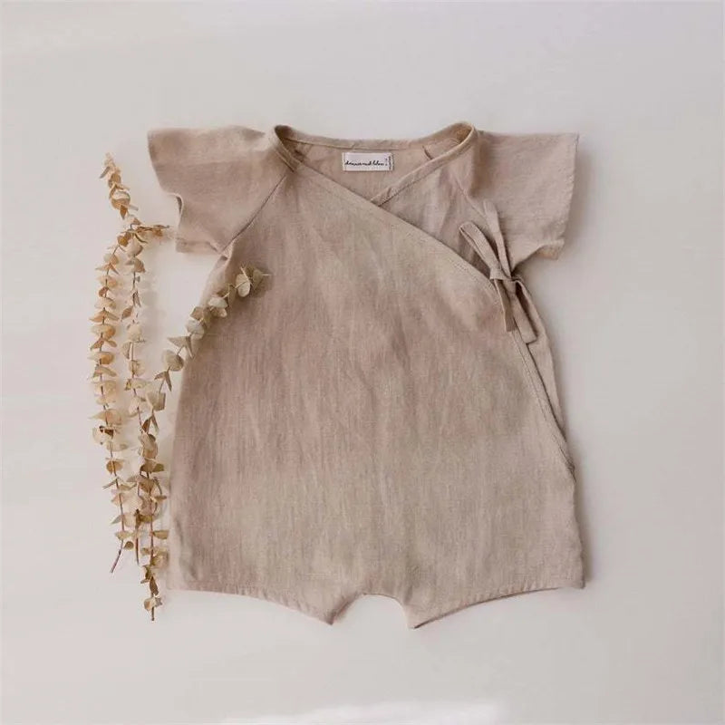 Linnen Baby Romper Zomer – Ademend & Comfortabel | Unisex Baby Kleding More For Mini