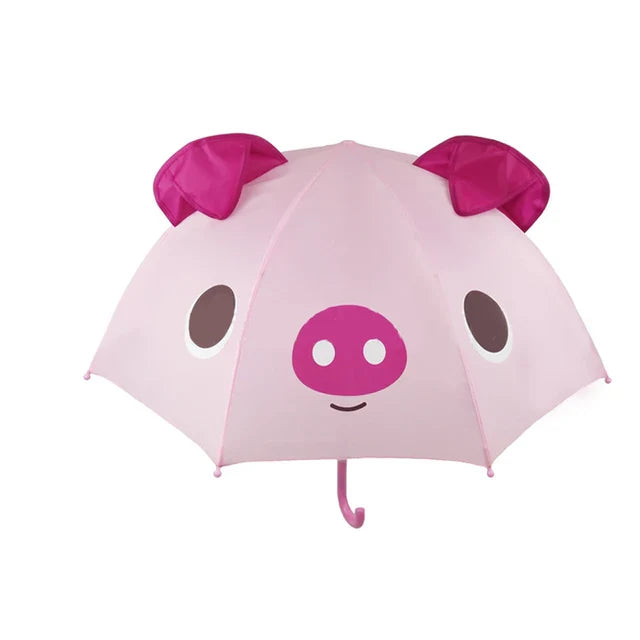 Kinderparaplu met Cartoons – Wit/Zwart/Roze/Geel/Blauw/Rood, Vrolijk, Lichtgewicht, Waterdicht en Veilig-More For Mini