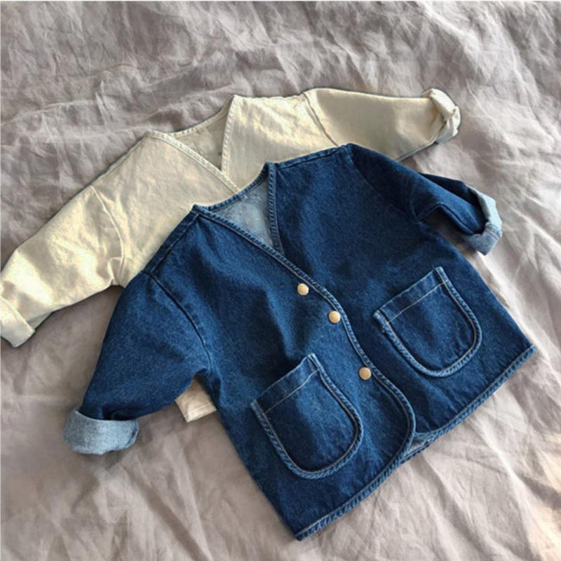 EasyWear Denim Baby Jasje Unisex | Spijkerjasje voor Meisjes & Jongens | 9 Maanden – 3 Jaar | Zachte Katoenmix met Drukknopen More For Mini