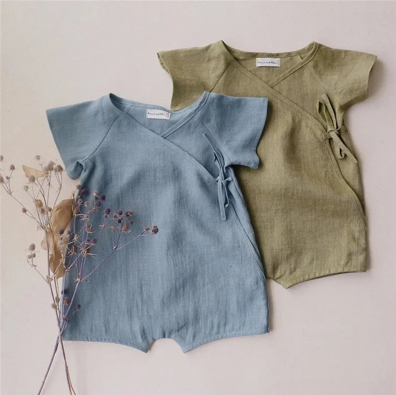 Linnen Baby Romper Zomer – Ademend & Comfortabel | Unisex Baby Kleding More For Mini