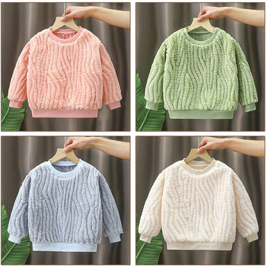 Pluche Trui - Doma Meisjes, Roze/Groen/Blauw/Wit, Katoen, Maat 1-7 Jaar-More For Mini