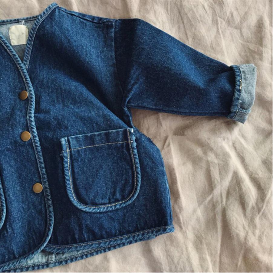 EasyWear Denim Baby Jasje Unisex | Spijkerjasje voor Meisjes & Jongens | 9 Maanden – 3 Jaar | Zachte Katoenmix met Drukknopen More For Mini