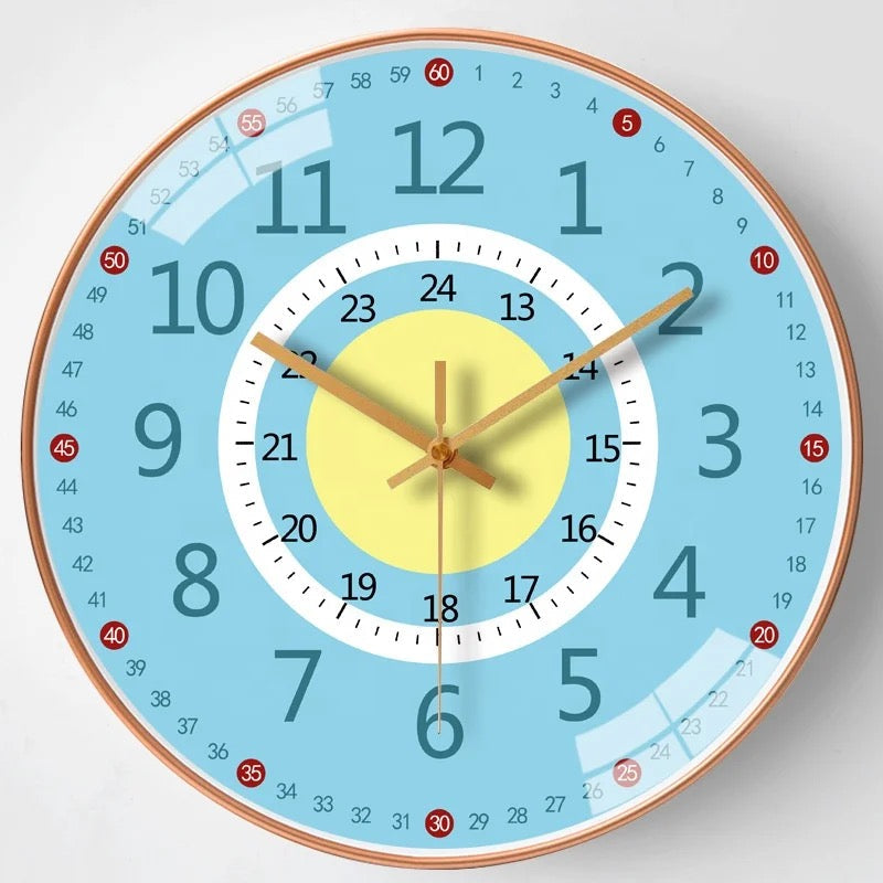 TimeMate Barnväggklocka – Hjälper Småbarn att Lära sig Klockan Självständigt More For Mini