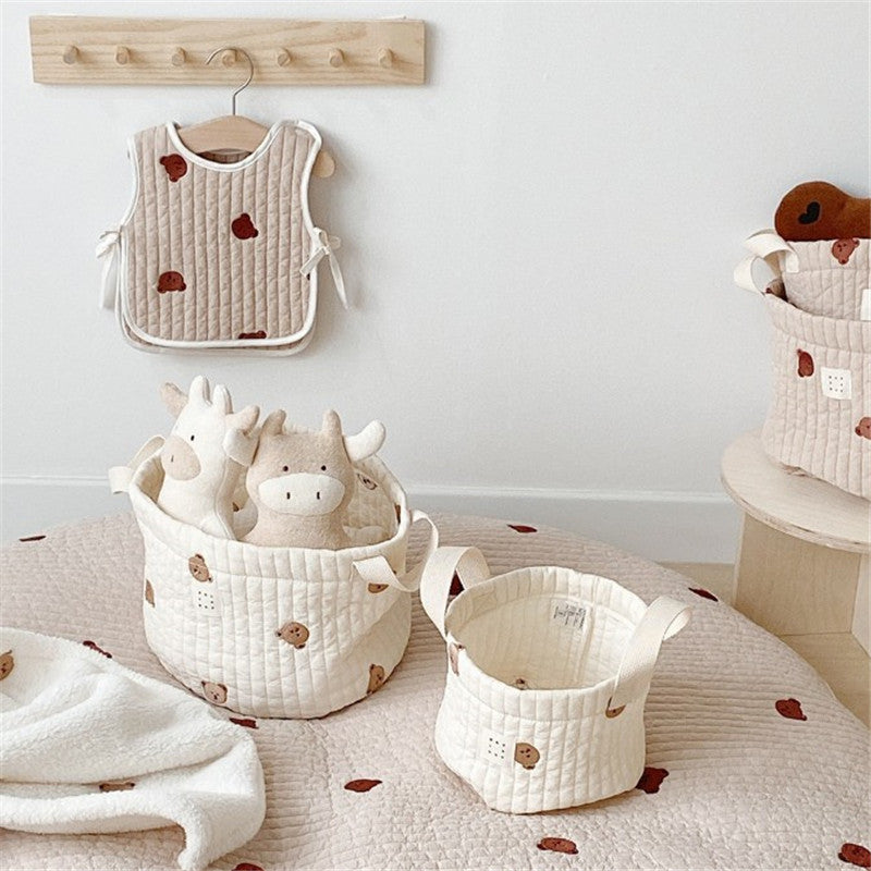Opbergmand Babykamer – Zachte Katoenen Mand voor Luiers, Kleding & Speelgoed | SoftNest More For Mini
