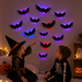 Halloweendekoration med lysande fladdermöss – 3D-effekt, för vägg och dörr | väggdekaler
