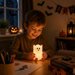 Halloween-nattlampa med mjukt stämningsljus – silikon, laddas via USB-C | barnrumslampa