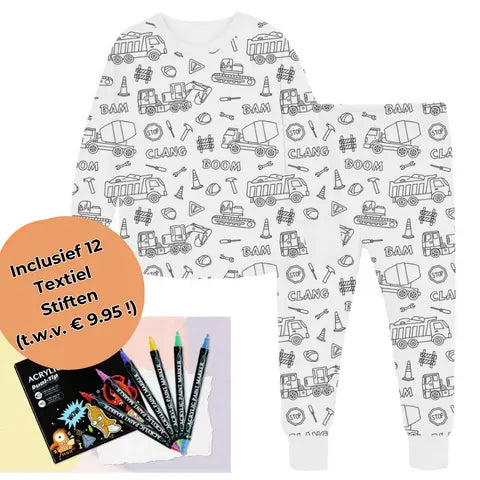 Kreativt Pyjamasfärgningsset för Barn – Designa och Personalisera din Egen Nattdräktsoutfit! More For Mini