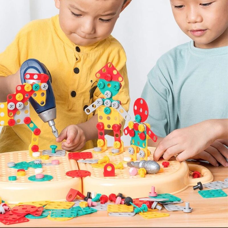 Educatieve Bouwset voor Kinderen met Elektrische Boor – Creatief Constructiespeelgoed 3+ Jaar More For Mini