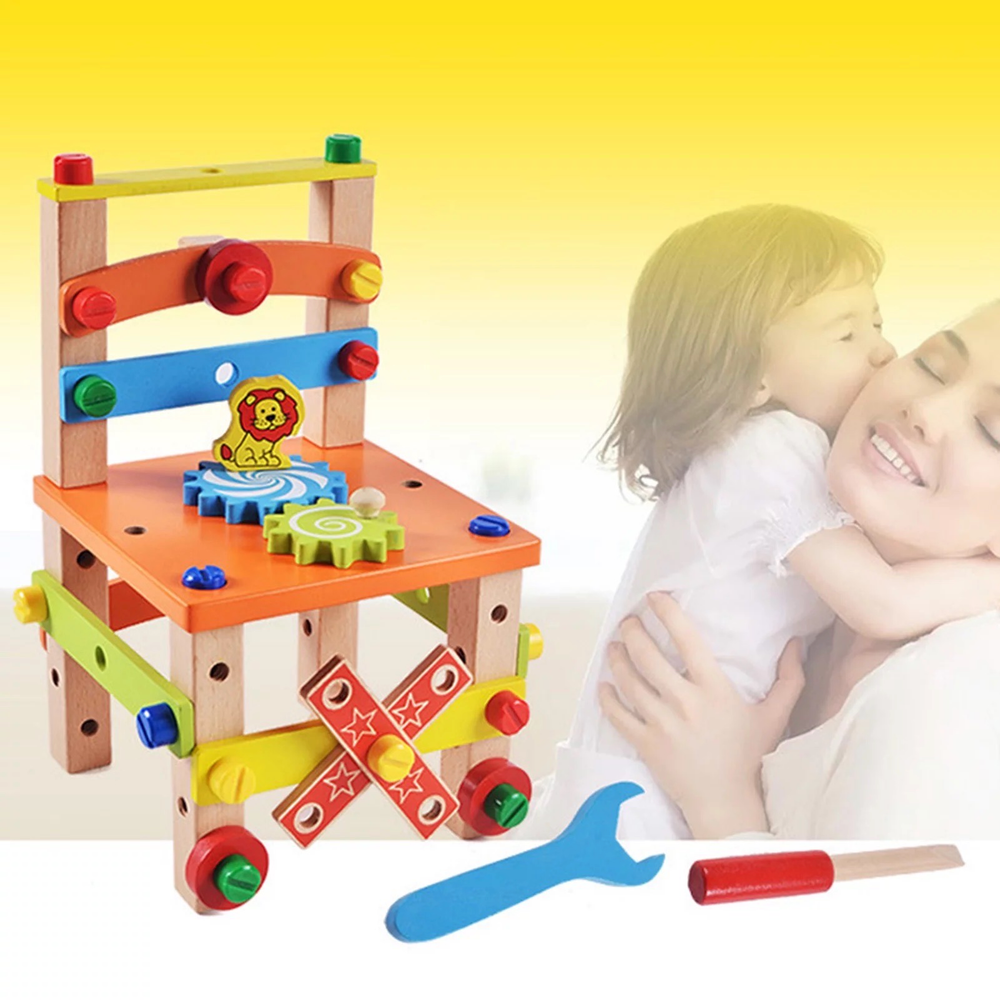 Montessori Träbyggstol – Pedagogiskt Leksak för Småbarn | MiniMaker Arbetsstol More For Mini