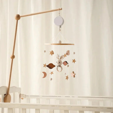 Rustgevende Houten Babymobiel Zonder Batterij – Natuurlijke Materialen & Zachte Kleuren | LittleNest SkyWhirl More For Mini