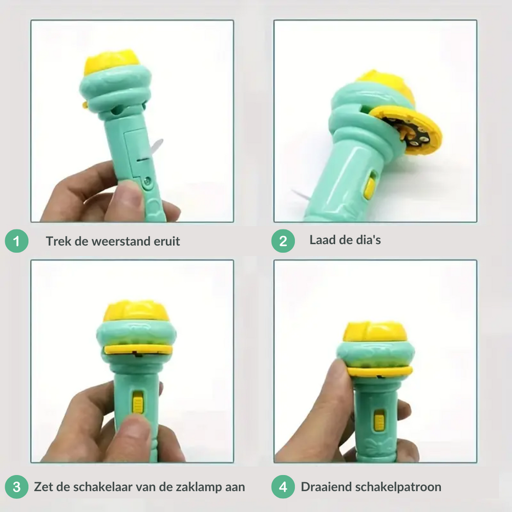 Verhalenprojector Zaklamp voor Kinderen – 32 Dia's | Educatief & Magisch Bedtijd Speelgoed More For Mini