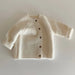 Gebreid Vest - Mana Meisjes, Wit/Bruin/Roze, Katoen, Maat 0-4 Jaar-More For Mini