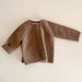 Gebreid Vest - Mana Meisjes, Wit/Bruin/Roze, Katoen, Maat 0-4 Jaar-More For Mini
