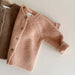 Gebreid Vest - Mana Meisjes, Wit/Bruin/Roze, Katoen, Maat 0-4 Jaar-More For Mini