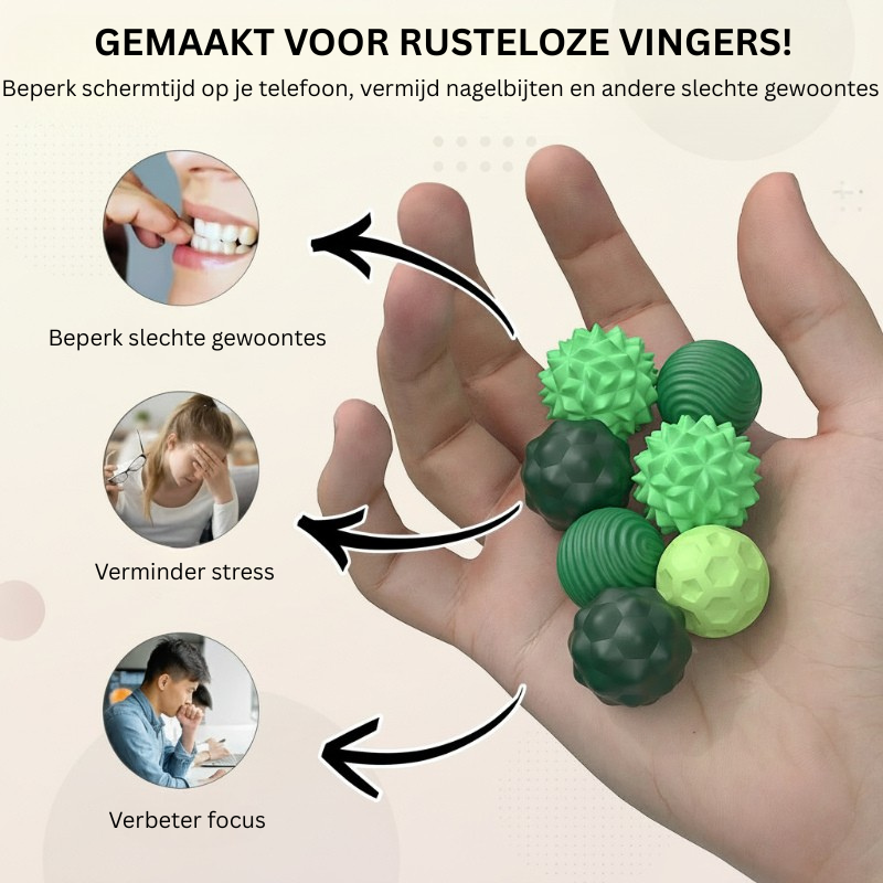 Magnetisk fidgetleksak med silikonklädda magnetkulor för fokus och avslappning, för tonåringar och vuxna från 14 år