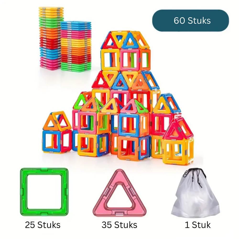 Magnetiska Byggstensset 74-delar – Stimulerar Kreativitet & Motorik för Barn More For Mini
