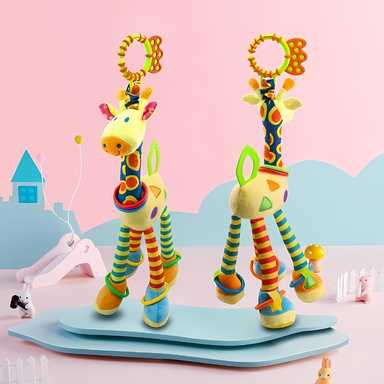Bitleksak och gosedjur i ett – Giraffskallra för bebisar | Mjuk sensorisk gosedjur från 0 år More For Mini
