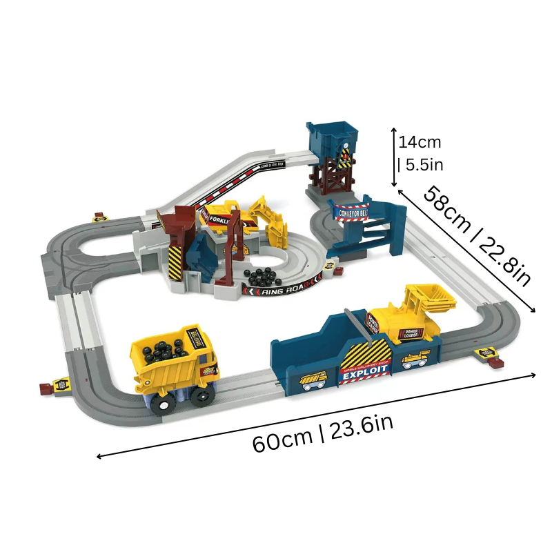TinkerTracks Bygg- & Racerbaneset – Pedagogisk Leksak för Barn 3–5 År | Stimulerar Motorik & Kreativitet More For Mini