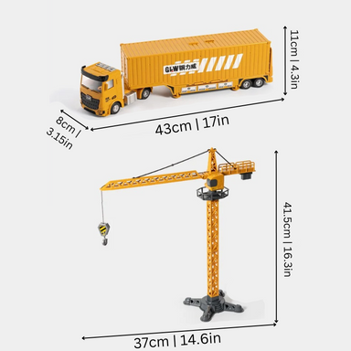 Bouwtruck Speelgoed 2-in-1 – Transformeerbare Truck met Licht & Geluid + Mini-Voertuigen – Educatief Cadeau voor Kinderen 3-5 Jaar More For Mini