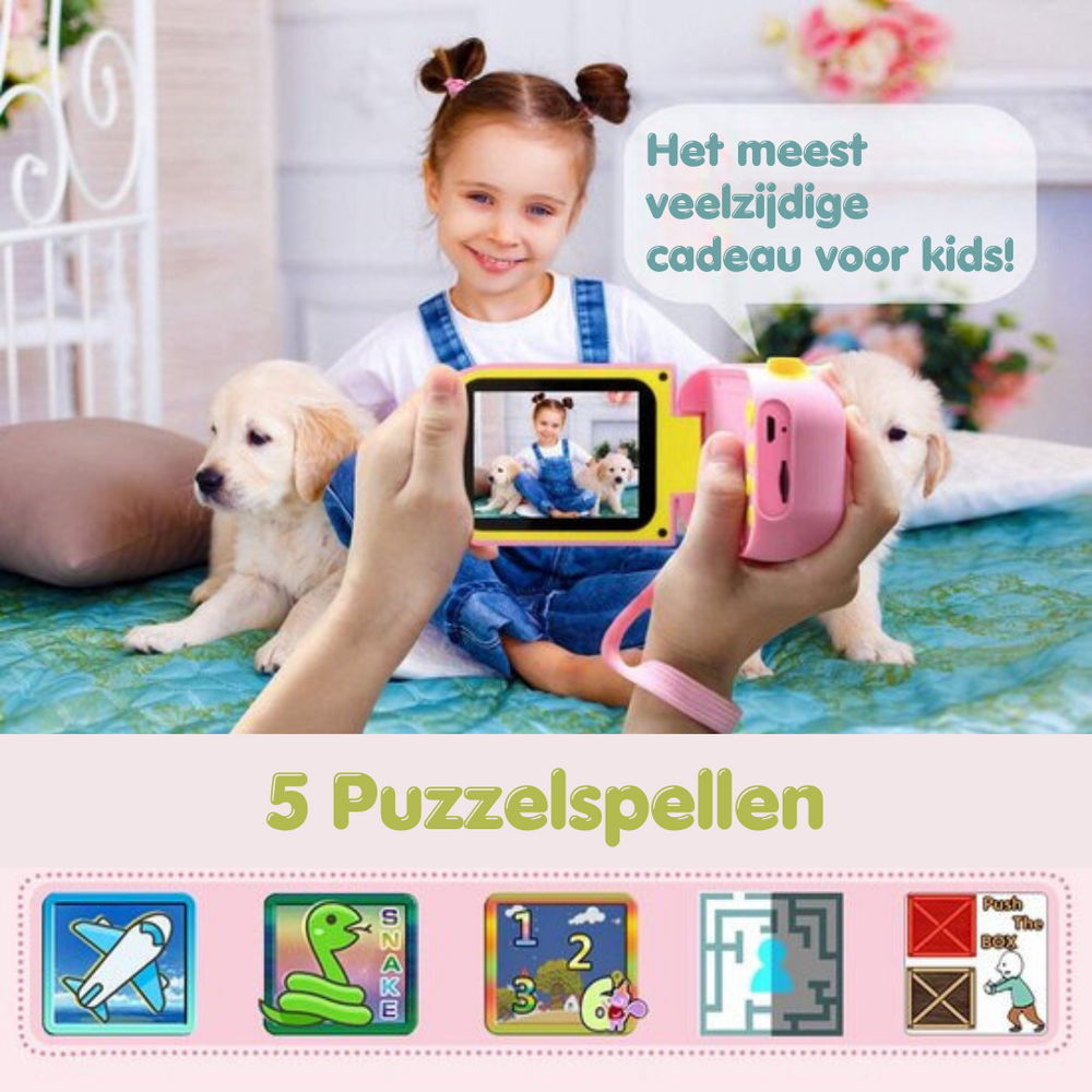 Digital Barnkamera 12MP – Kreativ Leksak med Filter, Zoom & Spel More For Mini