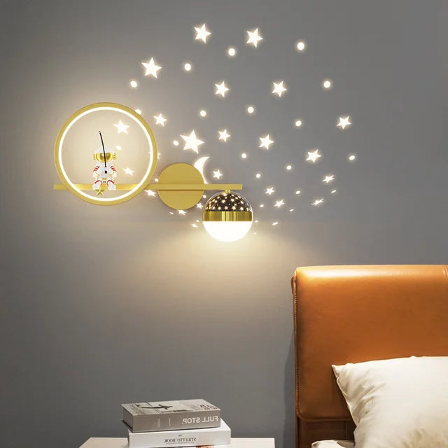 Lunora Astronaut Nachtlamp met Sterrenprojectie – Rustgevend Licht voor Baby- en Kinderkamer More For Mini