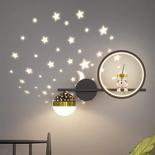 Lunora Astronaut Nachtlamp met Sterrenprojectie – Rustgevend Licht voor Baby- en Kinderkamer More For Mini
