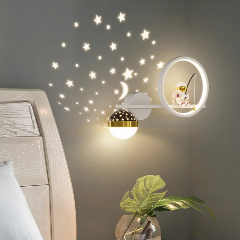 Lunora Astronaut Nachtlamp met Sterrenprojectie – Rustgevend Licht voor Baby- en Kinderkamer More For Mini